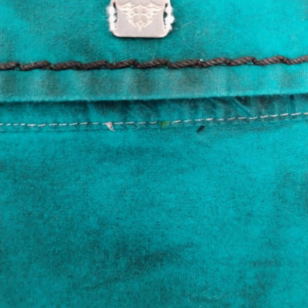 Roar Teal Embroidered Western Men's Shirt Size Medium - Picture 5 of 9